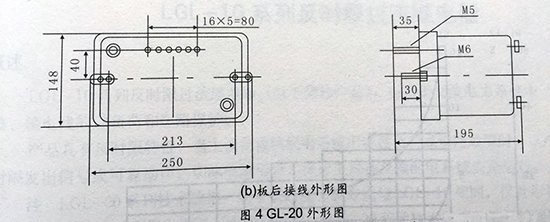 gl-15、25反時(shí)限過(guò)流繼電器板后接線圖