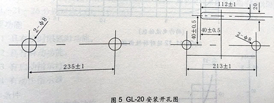 gl-15、25反時(shí)限過(guò)流繼電器安裝開孔圖