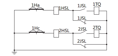 JSL-11繼電器構(gòu)成的去分流操作機構(gòu)的保護原理圖